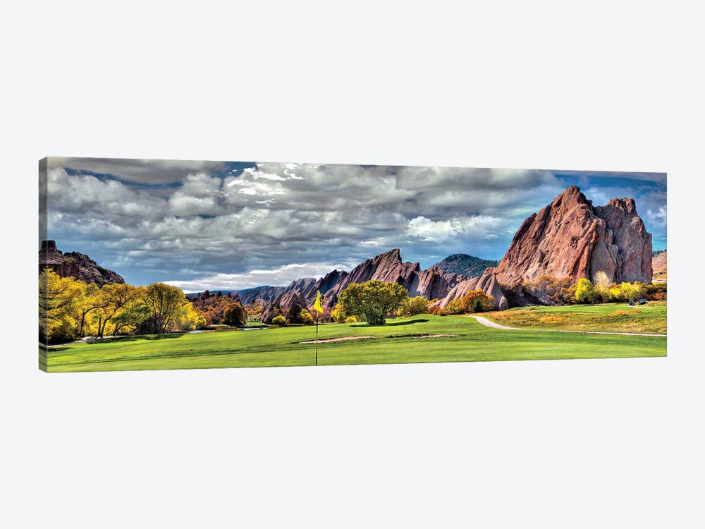 Fall Season At Roxborough Arrowhead Golf Club In Littleton, Colorado by OLena Art 1-piece Canvas Art