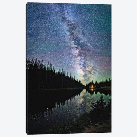 A View Of The Milky Way From Lake Irene Colorado Rocky Mountains Canvas Print #OLE303} by OLena Art Canvas Artwork