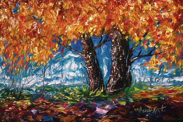 OLena Art: Impressionist Tree by OLena Art