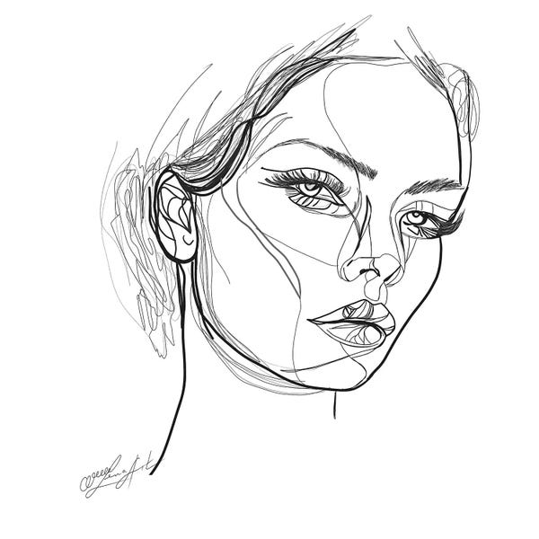 OLena Art: Love Is The Answer To World Peace, Design In One Line by OLena Art