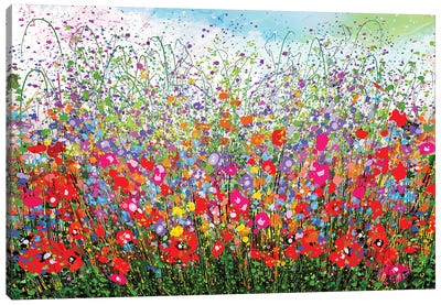 Celebration Of Spring Wildflowers. A Tribute To Countryside Meadows Canvas Art Print - OLena art