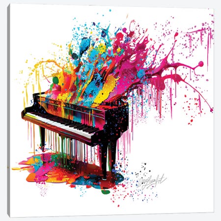 Piano, The Music Culmination In Colorpianoforte Canvas Print #OLE317} by OLena Art Canvas Artwork