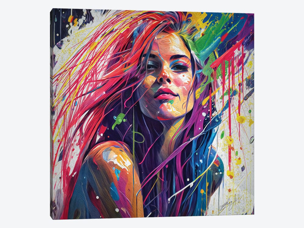 Painting Is My Response To Life's Demands, Making The World Colorful by OLena Art 1-piece Canvas Art