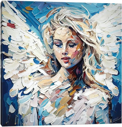 Harmony Angel, Peace Protector Canvas Art Print - OLena art