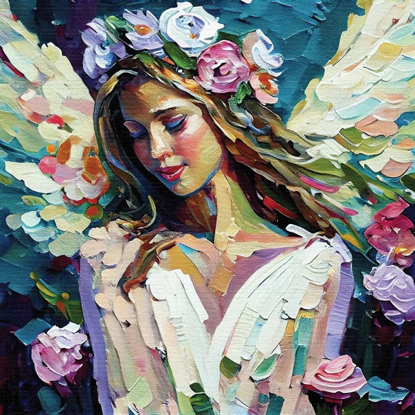 OLena Art: The Angel Of Assurance That Prayers Have Been Answered by OLena Art