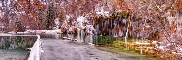 Hanging Lake And Mountains In Colorado, USA