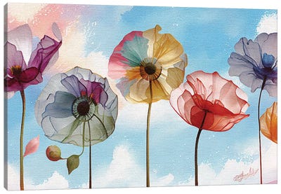 Spring Momentum, Poppies In Bloom I Canvas Art Print - OLena art