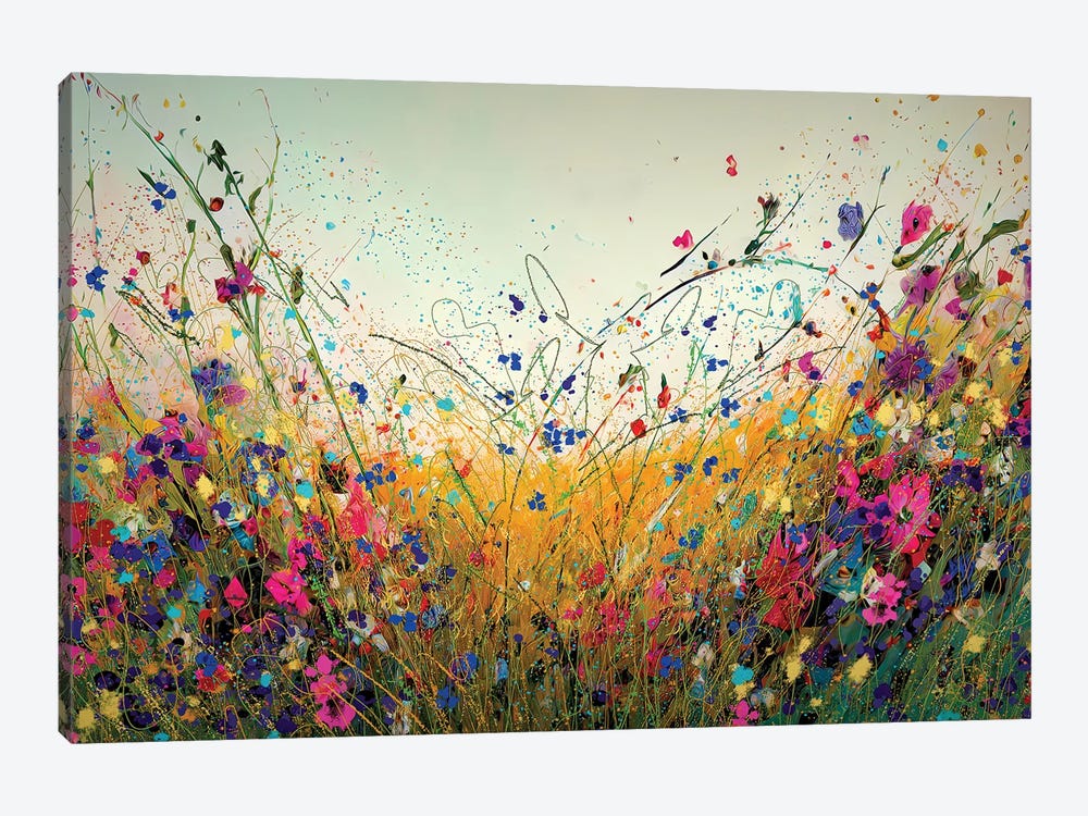 The Flowerscape Of Maroon Bells by OLena Art 1-piece Canvas Art