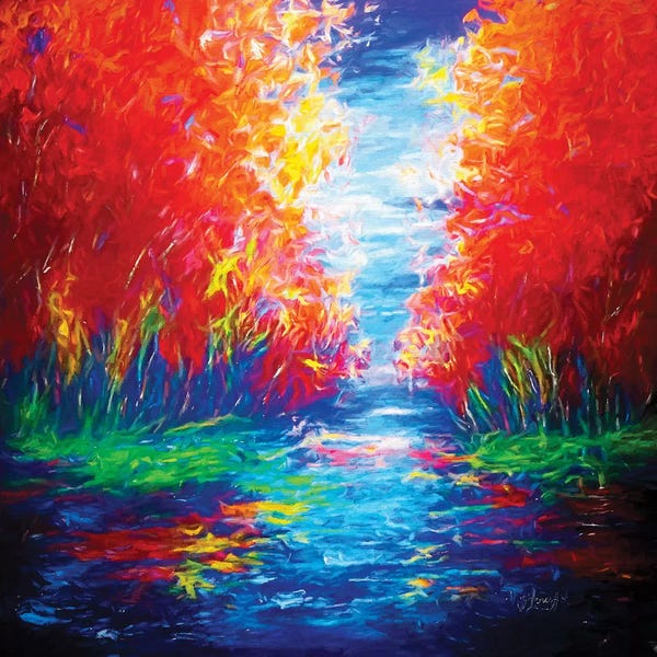 OLena Art: Lake View Impression by OLena Art