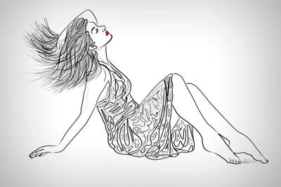 Laid Back Summer Girl by OLena Art multi panel art