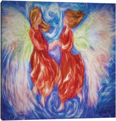 Angelic Dance Friends For Keeps Canvas Art Print - OLena art