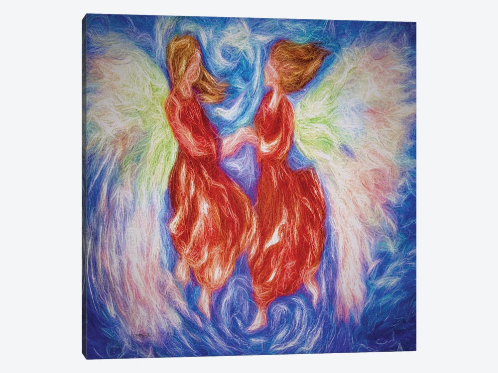 Angelic Dance Friends For Keeps by OLena Art 1-piece Canvas Art Print