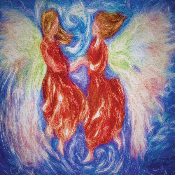 OLena Art: Angelic Dance Friends For Keeps by OLena Art