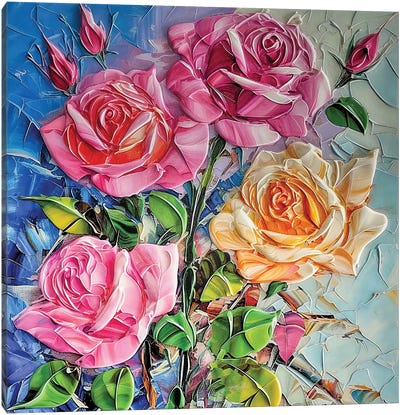 Larisa Rose Garden Canvas Art Print - OLena art
