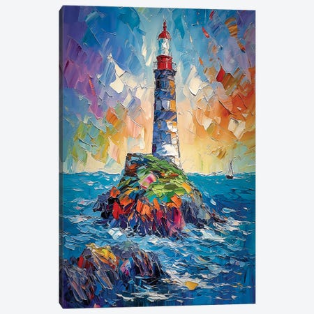 Beacon Of The Sea Canvas Print #OLE365} by OLena Art Canvas Print