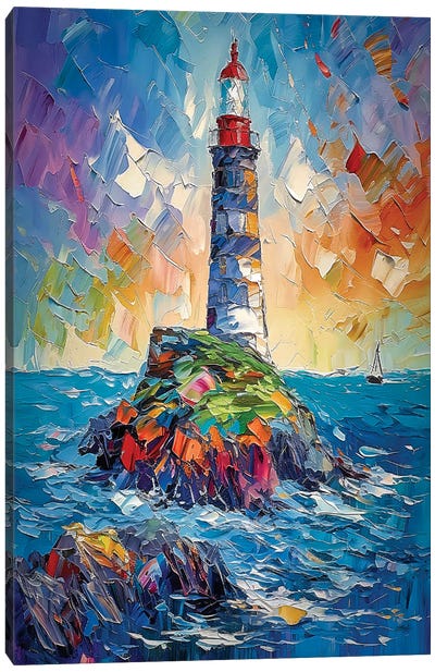 Beacon Of The Sea Canvas Art Print - Lighthouse Art