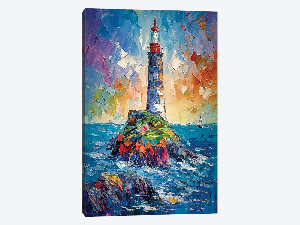 Beacon Of The Sea by OLena Art 1-piece Canvas Wall Art