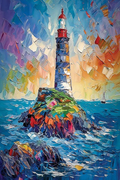 OLena Art: Beacon Of The Sea by OLena Art