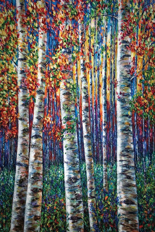 The Aspen Symphony Forest Impasto Painting