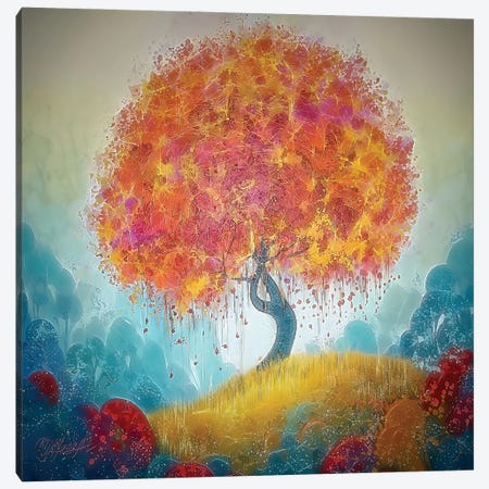 Magical Tree Delight Decorative Plants Inspiration Canvas Print #OLE371} by OLena Art Canvas Art Print