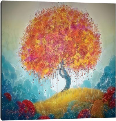 Magical Tree Delight Decorative Plants Inspiration Canvas Art Print - OLena art