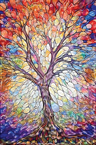 OLena Art: Tao Of Life - Fresco Tree by OLena Art