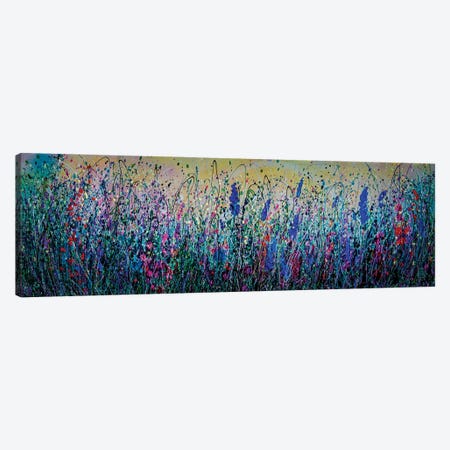 Meadow Flowers At Golden Hours Canvas Print #OLE375} by OLena Art Canvas Wall Art