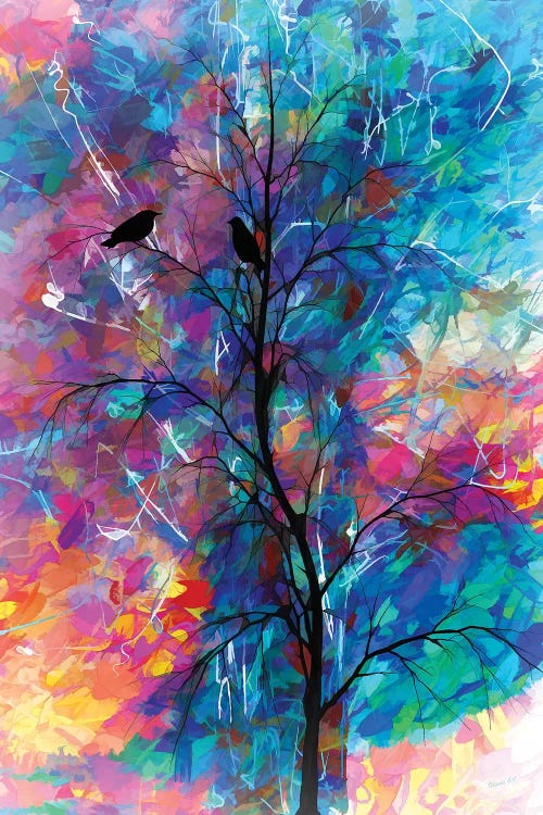 Love Birds Abstract