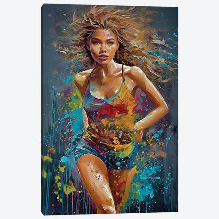 Solo Run Endurance Training Canvas Print #OLE381} by OLena Art Canvas Wall Art
