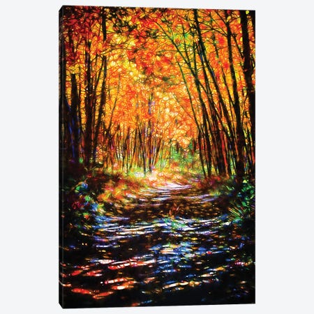 Dreamy Path Through Aspen Trees Canvas Print #OLE383} by OLena Art Canvas Wall Art