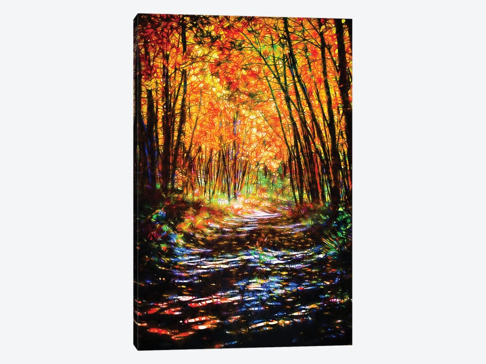 Dreamy Path Through Aspen Trees by OLena Art 1-piece Canvas Art