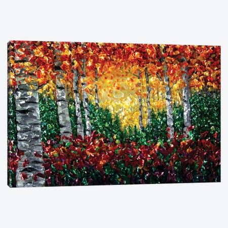 Autumn Colorado Landscape, Impressionist Impasto Canvas Print #OLE388} by OLena Art Canvas Artwork