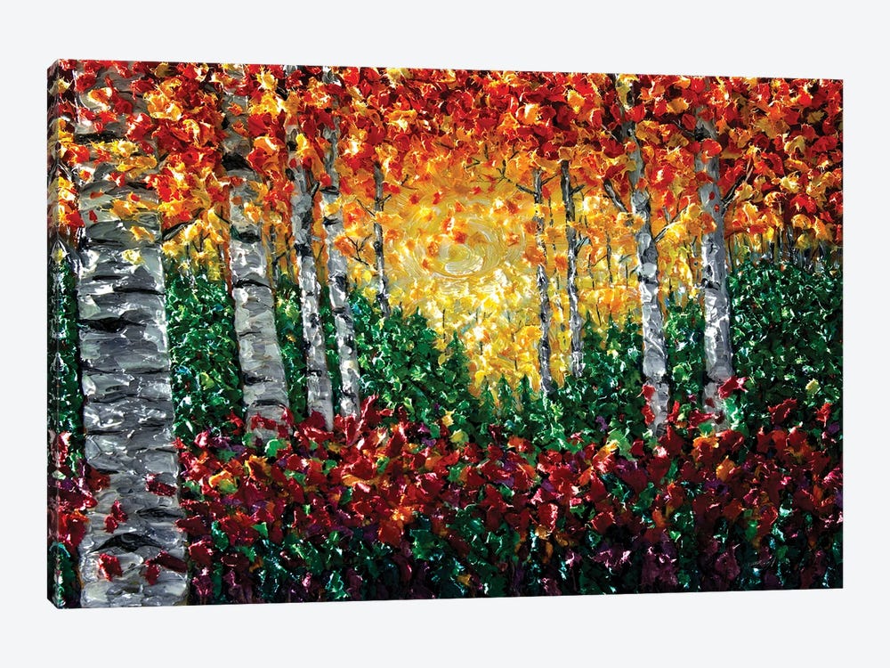 Autumn Colorado Landscape, Impressionist Impasto by OLena Art 1-piece Art Print