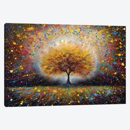 Tree Of Stability In Colors Of The Universe Canvas Print #OLE393} by OLena Art Art Print