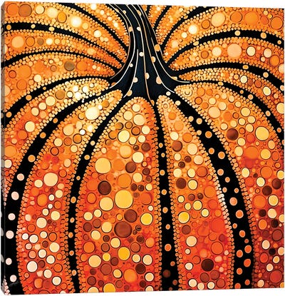 Contemporary Harvest Canvas Art Print - Pumpkins