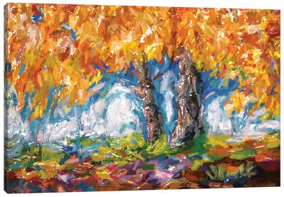 Abstract Impressionist Tree Canvas Art Print - OLena art