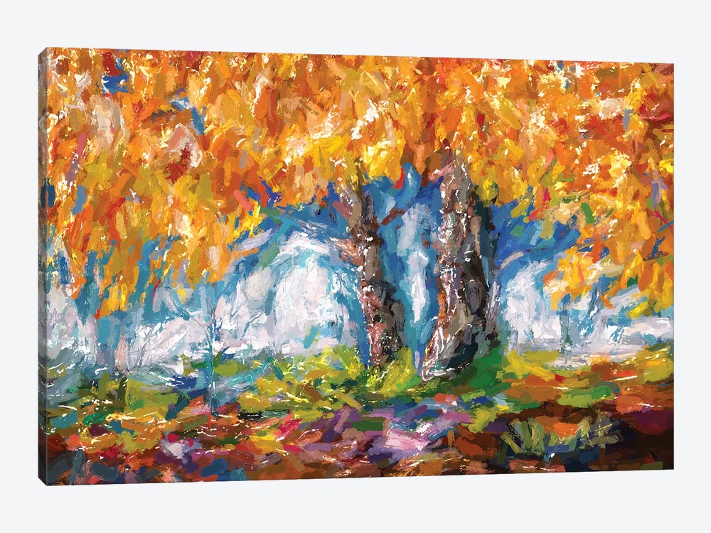 Abstract Impressionist Tree by OLena Art 1-piece Canvas Artwork