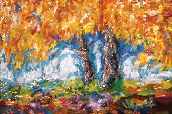 OLena Art: Abstract Impressionist Tree by OLena Art