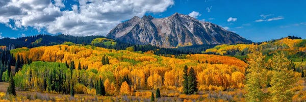 OLena Art: Mountain Serenity In Autumn Hues by OLena Art