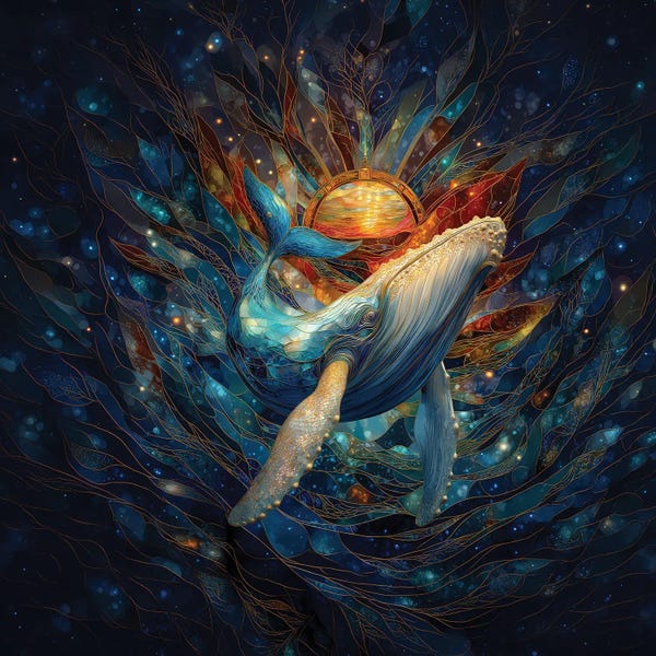 OLena Art: Ethereal Voyage Beneath The Radiant Sun by OLena Art