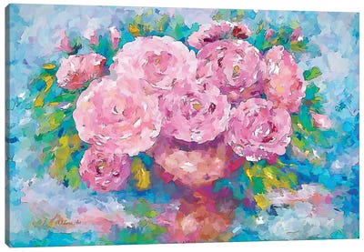 Pink Roses Canvas Art Print - OLena art