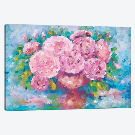 Pink Roses Canvas Print #OLE45} by OLena Art Canvas Art