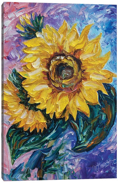 That Sunflower Canvas Art Print - Textured Florals