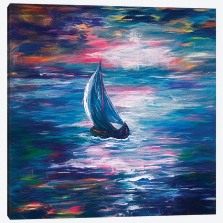 Sailing Canvas Print #OLE78} by OLena Art Canvas Wall Art