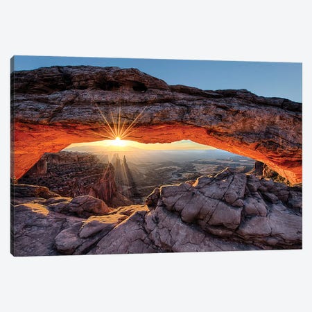 Mesa Arch Sunrise Canvas Print #OLE90} by OLena Art Canvas Art