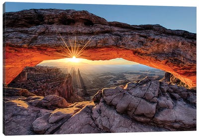 Mesa Arch Sunrise Canvas Art Print - Rock Art
