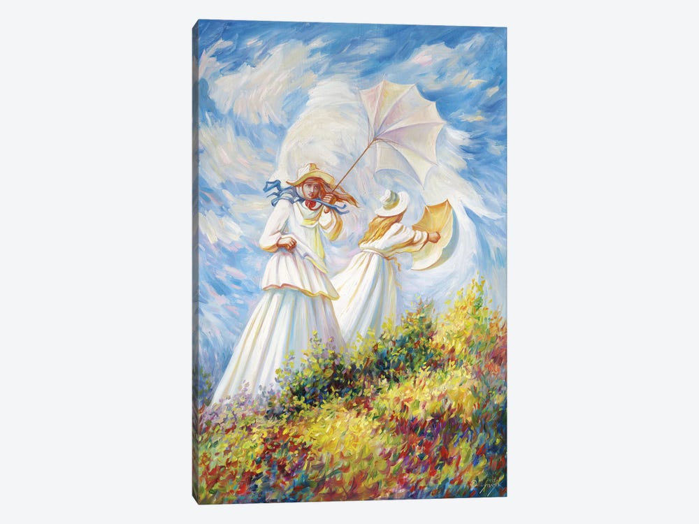 Monet Windy Day by Oleg Shupliak 1-piece Canvas Print
