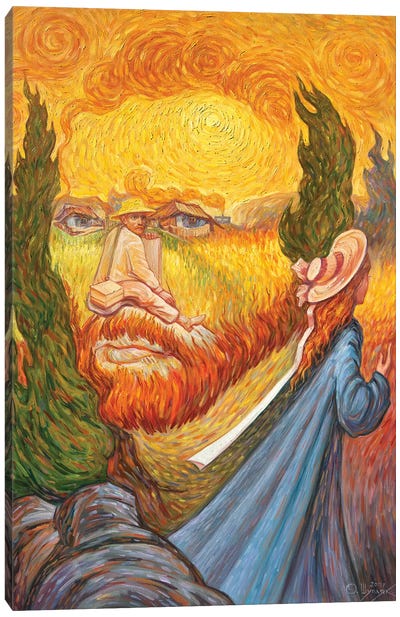 Van Gogh Double Portrait Canvas Art Print - Oleg Shupliak