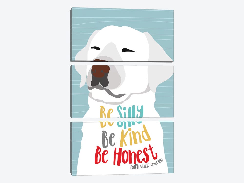 Be Silly, Kind And Honest by Ginger Oliphant 3-piece Canvas Artwork