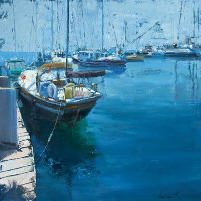 Blue Lagoon by Olha Laptieva framed canvas print